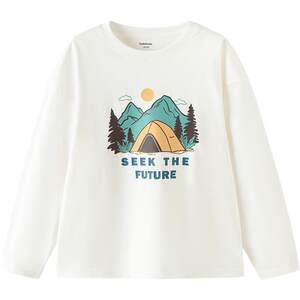 
Balabala children's clothing children's long-sleeved T-shirts for boys and girls spring and autumn wear quick-drying cotton tops