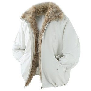 
DESIGNSECRETS 25FW American style mountain carving fur collar down jacket men's warm couple cotton jacket