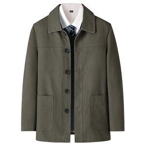
New dad cotton jacket spring and autumn middle-aged men's cotton jacket middle-aged and elderly grandpa autumn tops