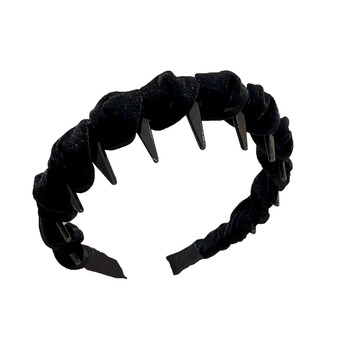 
Women's velvet high skull headband non-slip
