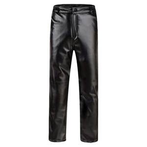 Leather pants men's winter plus velvet thickened motorcycle riding takeaway windproof, waterproof, warm, loose pants pants