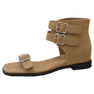 
Korean retro buckle Roman sandals for women 2026 summer new open-toe casual niche design fashion women's shoes