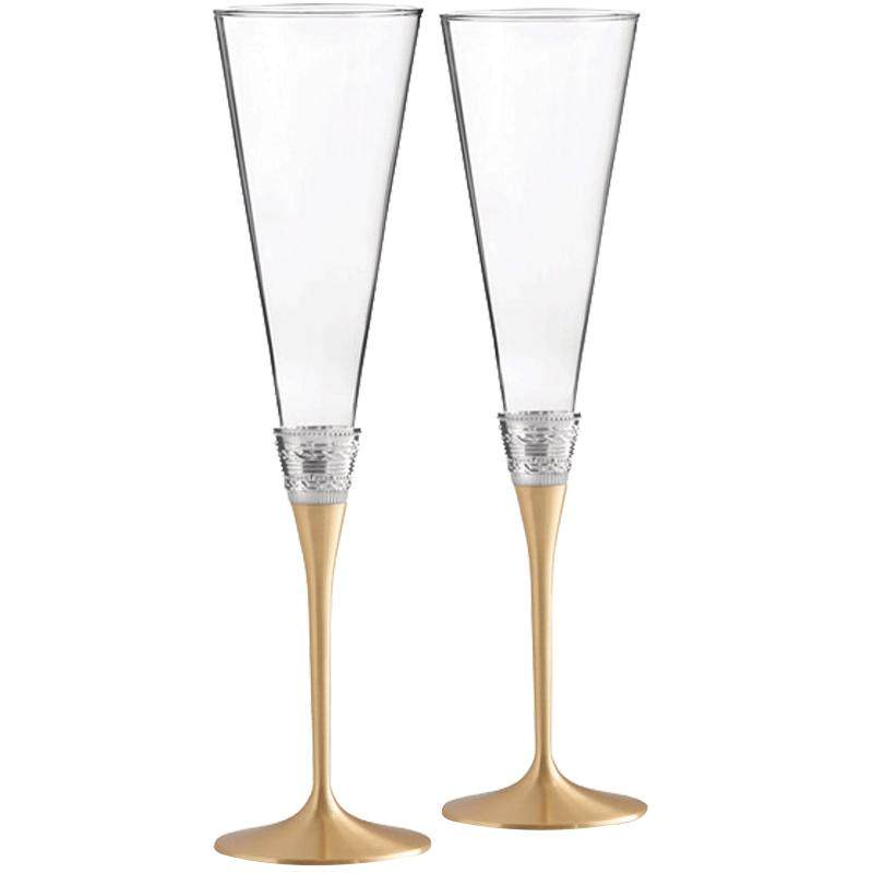 Lot De 2 Flûtes à Champagne Vera Wang Princesse Par Wedgwood, Cristal