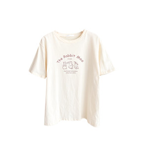 
Yellow round neck t-shirt women's short sleeve 2026 spring and summer new casual loose thin t-shirt with slimming top inside