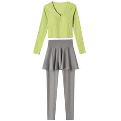 Padded long-sleeved fashionable culottes two-piece set