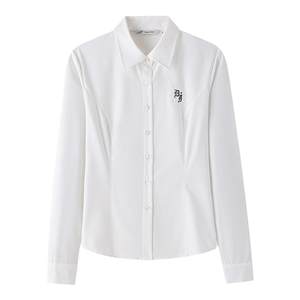 
Tokyo Sui Shiji JK shirt white uniform long sleeve waist-hugging college style slim body commuting shirt moonlight high