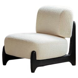 Sofa chair retro single casual chair living room lamb fur cafe rental house sofa internet celebrity chair boutique