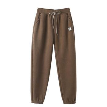 Middle-aged and elderly women's velvet thickened trousers