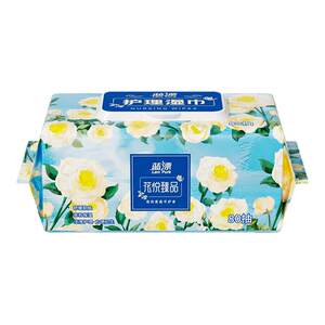 
Blue bleached care wipes 80 pumps large capacity thickened removable baby hand and mouth cleaning wipes household affordable pack