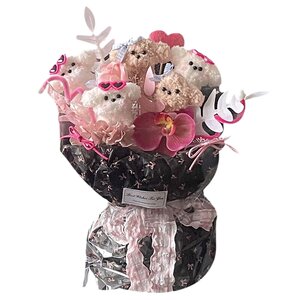 Sweet Puppy Bouquet Hand -twisting Sticks Products Birthday Graduation Gifts Give Gives Girls Doll Christmas

