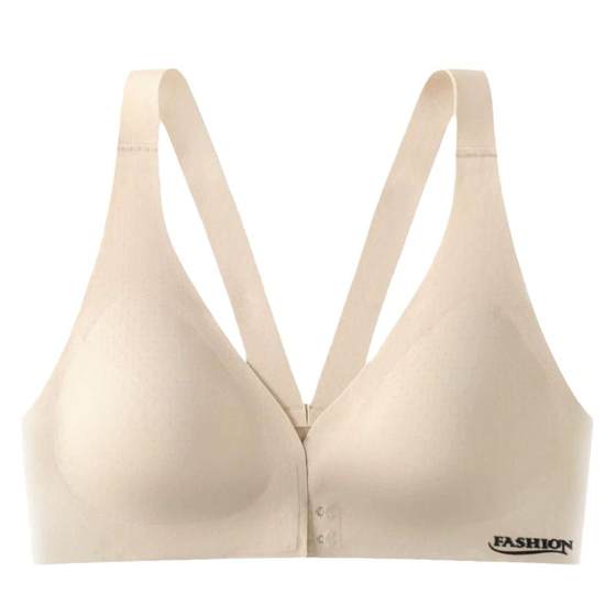 
Front button bra new women's push-up bra ice silk seamless beautiful back small breast bra front button non-magnetic no steel ring