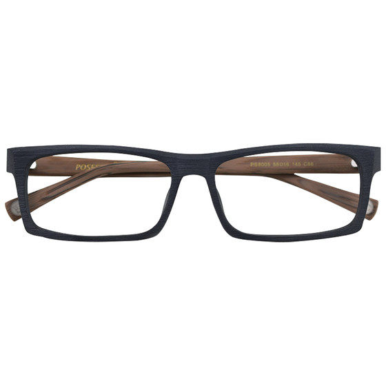 PoseSion narrow glasses frame square large facial glasses frame small square box plates myopia eye frame full -frame men and women