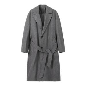 
SPAO Korean style winter men's temperament fashionable simple long woolen coat jacket