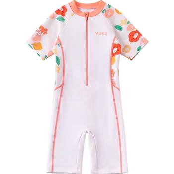 Girls' one-piece quick-drying sun protection swimsuit 2025 new
