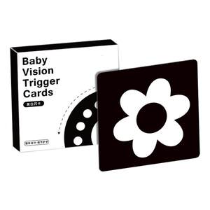 
[Early Education Flash Card] Baby black and white color chasing early education cognitive card visually stimulates newborns 0 to 9 months old
