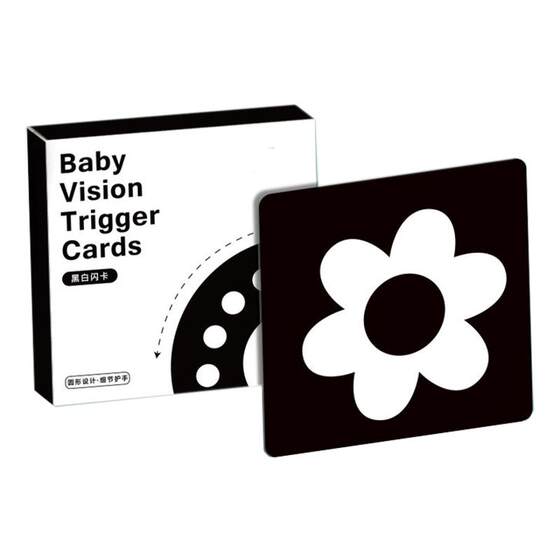 
[Early Education Flash Card] Baby black and white color chasing early education cognitive card visually stimulates newborns 0 to 9 months old