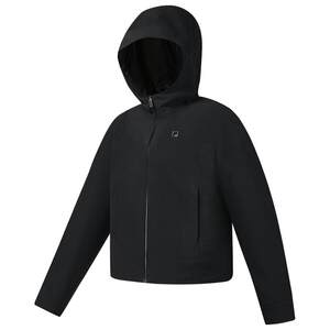 
FILA Official Women's Woven Jacket 2026 Summer New Fitness Sports Simple Loose Hooded Top