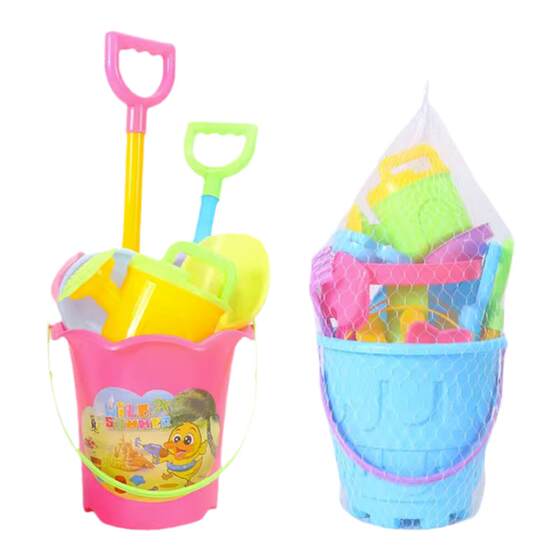 
Children's beach toy set baby sand digging and playing tools thickened castle bucket large shovel and bucket water cart