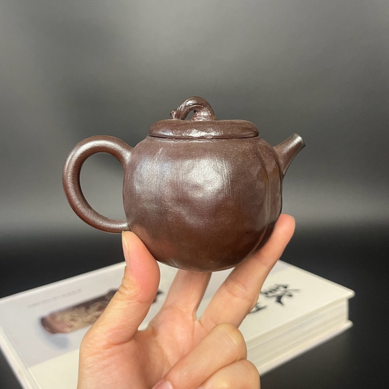 陆窑柴烧精品钦州坭兴陶仿生茶壶手工原矿六堡茶器非紫砂180毫升