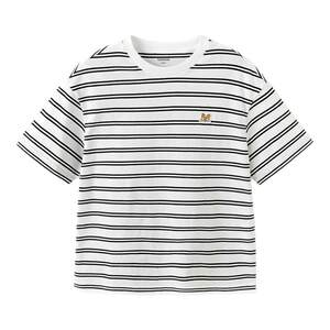 
Balabala short-sleeved T-shirt parent-child wear mother-daughter pure cotton top summer wear 2026 new children's clothing striped half-sleeve