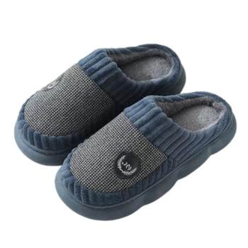 Hongxiang strong cotton slippers men keep warm to prevent skating home
