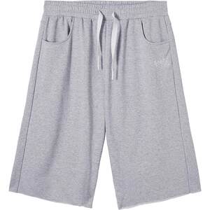 
NMAX large-size trendy men's clothing 25-year summer exquisite embroidered terry loop straight-leg trousers plus fat plus larger casual cropped pants