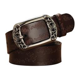 Women's Leather Belt 2023 New Fashion All-match Decoration With Jeans High-end Black Leather Wide Belt