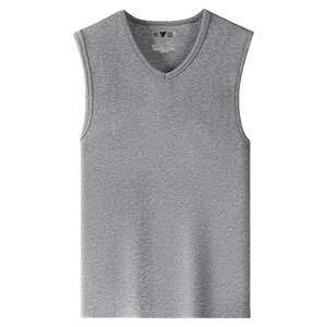 
Summer men's 100% cotton wide shoulder V-neck vest, wear outside and inside, autumn and winter bottoming halter top, pajamas and vest