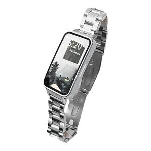 
Suitable for Huawei Band 10 watch strap 9th generation 8NFC wristband three-bead metal steel strap Honor 9 smart sports band7/6pro wristband personalized trendy men and women advanced metal replacement strap accessories