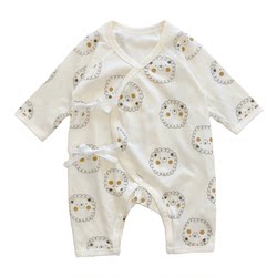 Baby boy summer thin long-sleeved butterfly clothing girl baby boneless cotton crawler jumpsuit summer wear outside