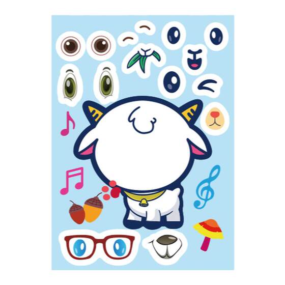 
Animal Paradise series DIY creative stickers with rich animal self-adhesive fun cross-dressing puzzle stickers happy interactive parent-child early education diy handbook stickers owl