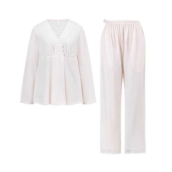 
[Four Seasons] TugTug Pure Cotton Confinement Clothes for Four Seasons Pregnant Women and Hot Moms Going Out Breastfeeding Pajamas Spring Home Clothes Set