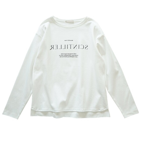 
Simple and stylish cotton round neck T-shirt spring pure cotton loose top women's long-sleeved versatile large size women's clothing T363