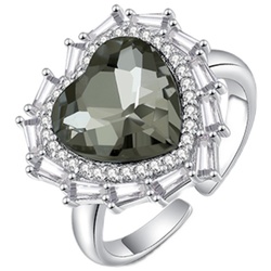 Zegl Designer Black Princess Series Black Bow Ring Female Imitation Pearl Ring Niche Design Index Finger Ring