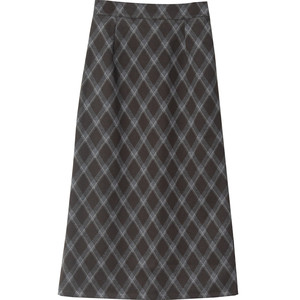 
Fashionable and versatile plaid skirt for women 2025 autumn new high-waisted slimming mid-length versatile hip-covering skirt 1985