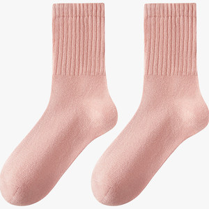 
Songshan Cotton Store Loose Mouth Socks Pure Cotton Mid-Tube Socks Antibacterial and Deodorant Men's and Women's Socks Soft and Breathable Solid Color Versatile Cotton Socks