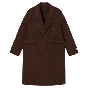 
PSO Brand Men's and Women's [Wool] Lapel Thickened Mid-Length Loose Woolen Coat Warm Jacket