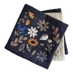 
Drink tea and pine nut handmade DIY fabric European embroidery material bag for beginners and beginners to learn hand-embroidery self-embroidery kit