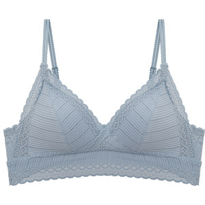 French underwear female no steel circle girl style pure desires, little breasts gathered thin lace brahlet triangular cup bra
