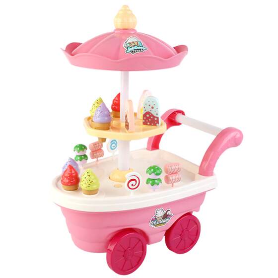 June 1 Children's Day Gift Ice Cream Car toy Girl Ice Cream Kitchen Puzzle Parallel for Family Girls 3 to 6 years old
