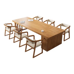 
Go to the living room solid wood desk with cabinet solid wood large board table log style living room desk study table computer table