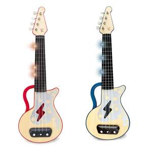 
Hape Lighting Ukulele Beginner Children's Toy Teaching Lighting Small Guitar Musical Instrument Entry Level for Boys and Girls