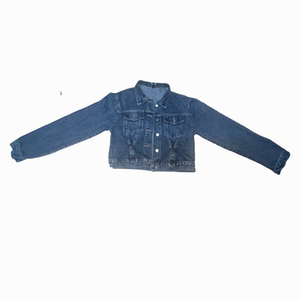 
American retro washed distressed denim jacket for women spring and autumn loose lazy chic small short top jacket
