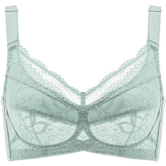 Underwear for women, ultra-thin lace, sexy big breasts, small underwire bra, 2026 new hot style, full cup summer