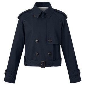
[Same Model for Song Jia Star] Hazzys Short Double Breasted Trench Coat Women's New Loose Jacket