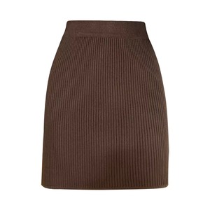 
Fat mm large size high waist slim knitted skirt for women's autumn and winter A-line skirt small short skirt hip skirt woolen skirt