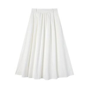 
2026 Summer New Anti-wrinkle Black Umbrella Skirt Large Size Fat mm Loose Hip Covering Slimming Mid-Length Large Hem A-Line Skirt