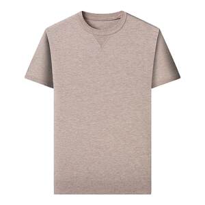 
Ordos autumn and winter short-sleeved round neck pure wool sweater for men middle-aged V-neck half-sleeved cashmere knitted base shirt