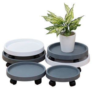 
Flower pot tray pulley wheel moving universal base large plastic thick roller pulley bottom support resin chassis