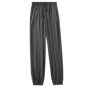 
Modal pajama pants for men thin autumn elastic home pants tying feet large size loose casual foot sports pants for men